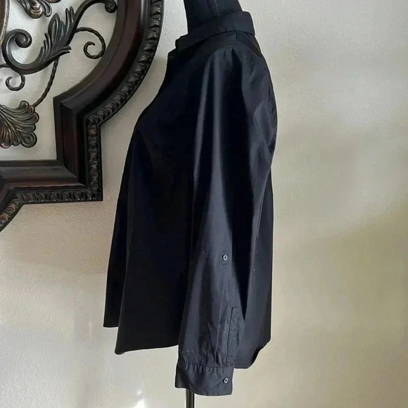 Apt. 9 Women’s Jet Black Button Down Long Sleeve Blouse Size XL - Picture 5 of 9